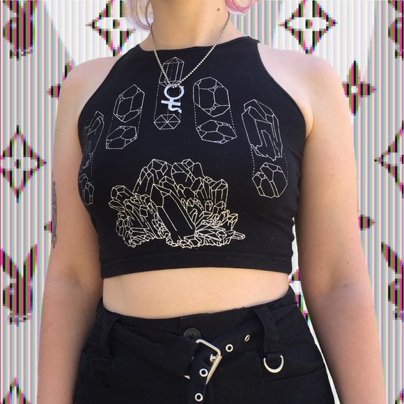 **SOLD** Crystal Crop Top - Picture 1 of 5